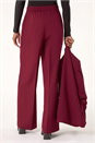 Wine Wide Leg Relaxed Fit Trousers, Image 4 of 7
