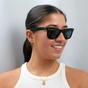 Brown Ray-Ban Brown Rectangle Tortoise Green Polarized Sunglasses, Image 2 of 3