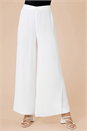 Ivory  Wide Leg Side Split Trousers, Image 2 of 5