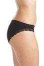 Black Camille Lingerie Black 2 Pack Seamless Soft Midi Briefs, Image 2 of 4
