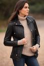 Black Ashwood Leather Black Versatile Real Leather Casual Jacket, Image 1 of 5