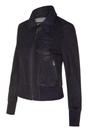 Navy Womens Leather MA-1 Varsity Jacket - Ann, Image 3 of 5
