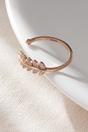 Rose Gold Mia Gioielli Rose Gold Sterling Silver CZ Adjustable Leaf Ring, Image 3 of 3