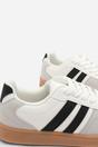 White 'Xia' Classic Retro Lace Up Trainer with Stripes, Image 6 of 8