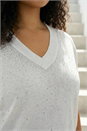 Ivory  Curve Sparkly Knit Top, Image 4 of 4