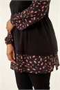 Black Curve Contrast Stretch Top, Image 5 of 5