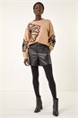 Camel  Cornelli Floral Knit Jumper, Image 3 of 5