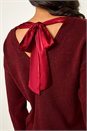 Red Ribbon Bow Tie Back Jumper, Image 5 of 5