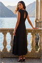 Black Fit & Flare Midi Dress, Image 3 of 4