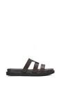 Brown XY LONDON Brown 'Aurelia' Flat Slider Sandals With Comfortable Footbed, Image 1 of 6