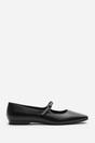 Black 'Jordan' Mary Jane Flats With Buckle Strap, Image 2 of 5