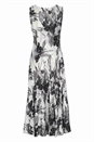 Ivory  Crushed Bias Cut Satin Dress, Image 4 of 5