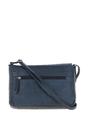 Navy Ashwood Leather Navy 'Valentina' Flap Over Croc Print Real Leather Shoulder Bag, Image 3 of 5