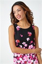 CERISE Sleeveless Floral Double Layer Chiffon Top, Image 3 of 5