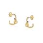 Gold Semi Hoop Knot Sterling Silver Earring, Image 1 of 4