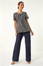 Silver Sequin Detail Twist Front Top, Image 4 of 5