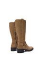 Brown 'Roma' Knee High Biker Mid Block Heel Western Boots, Image 4 of 6