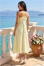 Green Petite Gingham Twist Front Dress, Image 3 of 4