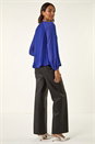 Blue Embellished Pleated Top, Image 4 of 5