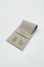 Gold Pearl & Crystal Cross Earrings, Image 3 of 3