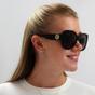 Brown Square Havana Dark Brown Sunglasses, Image 5 of 6