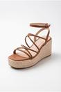 Tan iKrush Tan Olivia Womens Strappy Espadrille Platform Sandals, Image 8 of 8