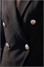 Black Petite Military Stretch Blazer, Image 4 of 4