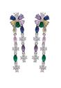 Multi Multi-colored Floral Dangle Earrings, Image 1 of 5