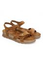 Brown Womens Leather Wedge Sandals - Sulia B26, Image 2 of 8