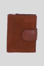 Tan Suede & Leather RFID Protected Trifold Purse, Image 1 of 4