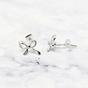 Silver Cute Bow Tie Bowknot Silver Everyday Stud Earrings, Image 2 of 2