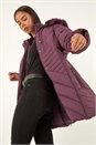 Plum Petite Longline Padded Puffer Coat, Image 1 of 5