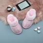 Pink Faux Fur Lined Slip On Memory Foam Mules Slippers, Image 3 of 5