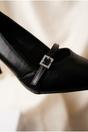 Black iKrush Black Theia Pointed Toe Embellished Strap Shoes, Image 3 of 5