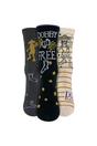 Multi Ladies 3 Pack “Dobby Is Free” Harry Potter Socks, Image 1 of 5