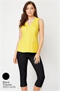 Yellow Sleeveless Crinkle Blouse, Image 6 of 8