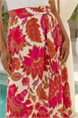 Red Petite Paisley Woven Midi Skirt, Image 4 of 4