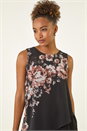 Ivory  Floral Embellished Wrap Top, Image 4 of 5