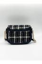 Black Knit Check Shoulder Bag, Image 6 of 6
