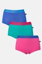 Teal Pack of Three "Amusements" Cotton Hipster Boxer Briefs, Image 1 of 8