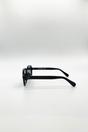 Black Bold Square Sunglasses In Black, Image 3 of 5