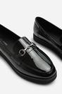 Black Brittany Snaffle Detail Hardware Trim Loafers, Image 5 of 6
