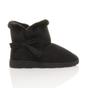 Black Faux Fur Lined Ankle Boots Slippers, Image 2 of 6