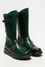 Dark Green Womens Mid-Calf Platform Boots-MES2913, Image 2 of 8