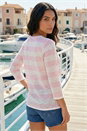 Pink Embellished Stripe Stretch Top, Image 3 of 4