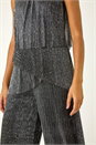 Silver Shimmer Plisse Jumpsuit, Image 5 of 5