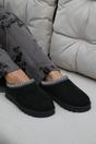 Black 'Oak' Aztec Detail  Fur Lining Mini Boots, Image 1 of 3