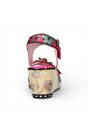 Pink Womens Floral Wedge Espadrille-BALLON-08, Image 6 of 7