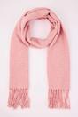 Pink WOVCOR Pink Tassel Trim Boucle Knit Oversized Winter Scarf, Image 1 of 2