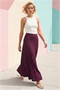 Burgundy Polka Dot Midi Skirt, Image 2 of 4